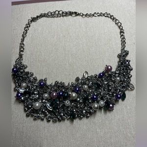 Multicoloured Bead and rhinestone Necklace